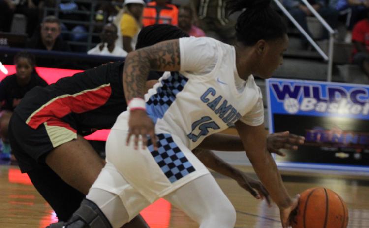 Rihanna Battle (pictured from an earlier game) scored 10 points in the Lady Wildcats’ win over Colonial. (Andy Diffenderfer, Tribune & Georgian)