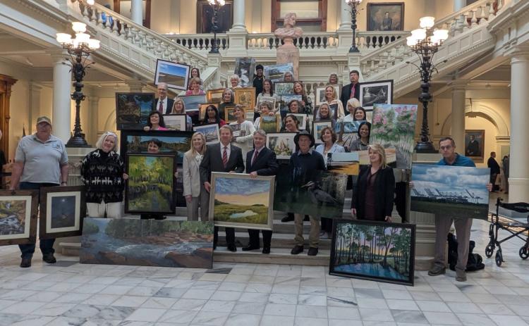 Camden County High School Visual Arts teacher Chris Dougherty is one of 40 artists who have their work in the “Art of Georgia” display at the Georgia State Capitol.