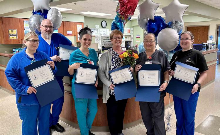 Heather Bonetti, from left, Jeff Graby, Doris Rist, Norah Shusko, Stephanie Bird and Autumn Parson represent the Southeast Georgia Health System Camden Campus Med/Surg team.