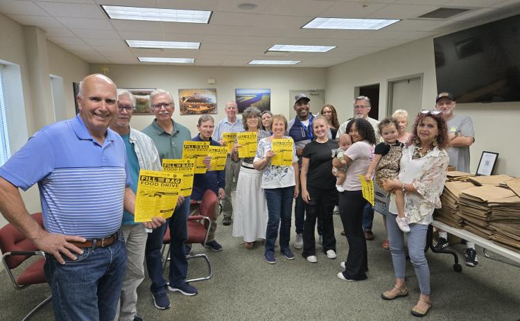 The Rotary Club of Camden County’s annual Fill the Bag food drive will start Thursday, May 14, with paper bags inserted into the Tribune & Georgian.