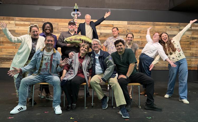 Saltwater Performing Art’s Encore Troupe will perform “Come From Away” from Aug. 14-23 with a special memorial performance Sept. 11. Cast members, front row, from left are Johnny Mandt, Rachel Wise, Ken Johnson and Chance Davis. Middle row: Renee Lacroix, Ebony Hoggard, Steven Jones, Louis Vallejo, Rachel Kelsey, Katie Bullock and Chrissy Stone. Back row: Erik Nesteruk. Not pictured: Damian Vallejo and Aury Dunlap.