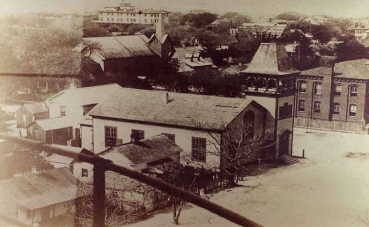 A photograph of the New Zion Missionary Baptist Church building that was replaced in 1907 after a fire. The church was established in 1870 and will celebrate its 150th anniversary next weekend. SUBMITTED