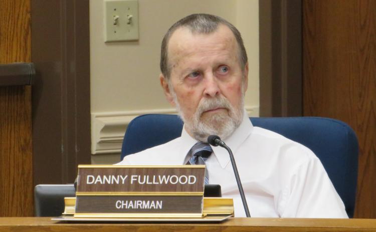 The Ocean Highway and Port Authority met Thursday in the James S. Page Governmental Complex in Yulee. Although masks are required to be worn in all county buildings, Chairman Danny Fullwood, shown, OHPA’s attorney, administrative manager and the other four commissioners were not wearing masks, although Commissioner Miriam Hill did put a face covering on for part of the meeting. JULIA ROBERTS/NEWS-LEADER