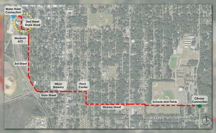 The city of Fernandina Beach will move forward with a planned trail from Citrona Drive to the Amelia River waterfront. The details of the planned trail can be viewed at https://bit.ly/30VSTQc. CITY OF FERNANDINA BEACH