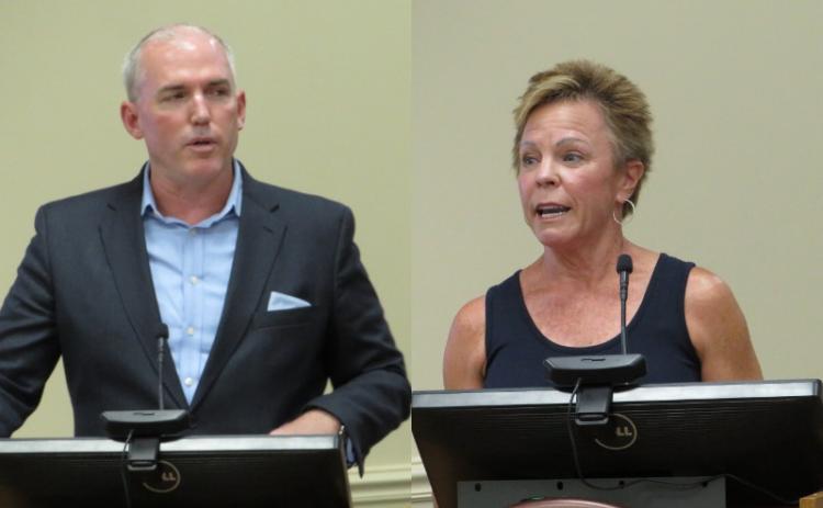 Will Wiest, hotel manager at The Ritz Carlton, Amelia Island, and Lisa West, owner of the Addison on Amelia, were selected Wednesday to serve on the Amelia Island Tourist Development Council's Board of Directors. JULIA ROBERTS/NEWS-LEADER