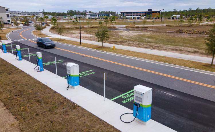 Florida Power & Light has installed electric vehicle charging port locations in three new areas, including in the Wildlight development in Yulee.