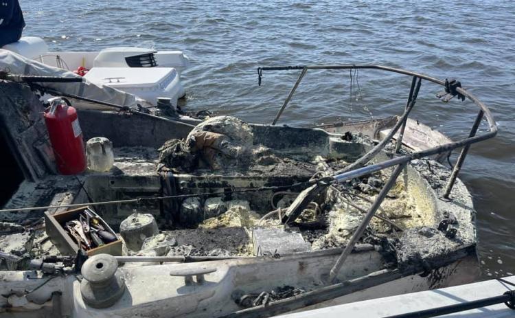 A fire Sunday morning resulted in damage to a sailboat in the Fernandina Harbor Marina. One person was injured in the fire.