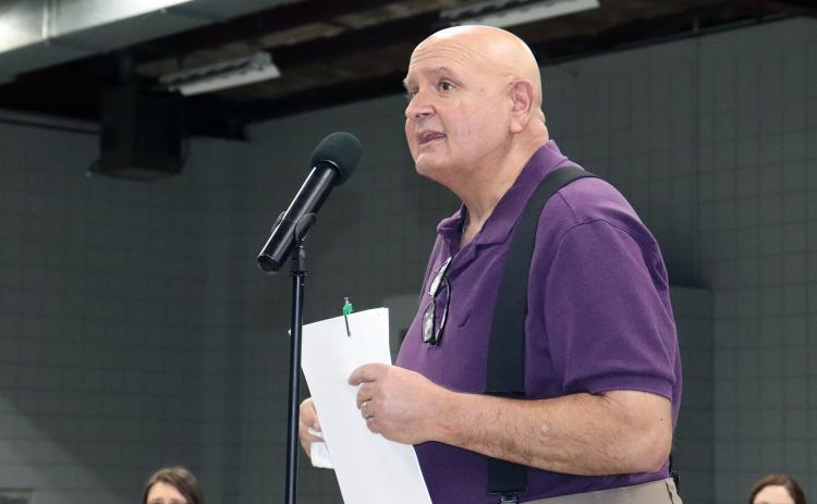 North Florida Archers representative Jack Farhat speaks Thursday about the possibility of holding archery events at the proposed West Side Regional Park near the Mizell Tract on U.S. 1 between Callahan and Hilliard.