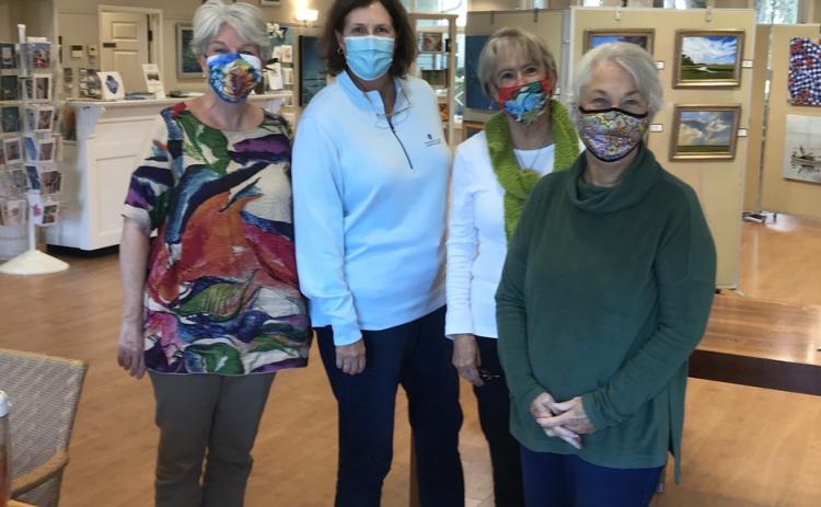 The Plantation Artists’ Guild and Gallery 2020 A Look Back steering committee includes, from left, Karen Bowden, Sarah Edwards, Dickie Anderson and Barbara Hopkins.