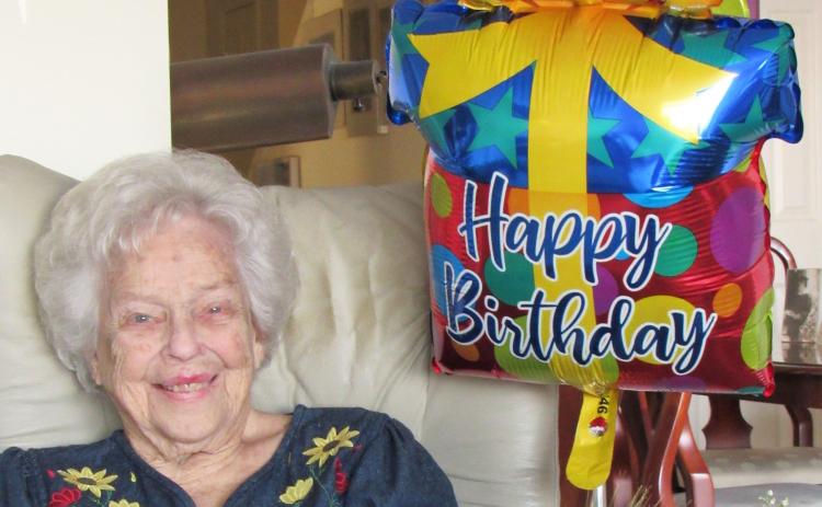 Nassau County Council on Aging member and Amelia Island resident Sally Spencer celebrates her 99th birthday at her home.