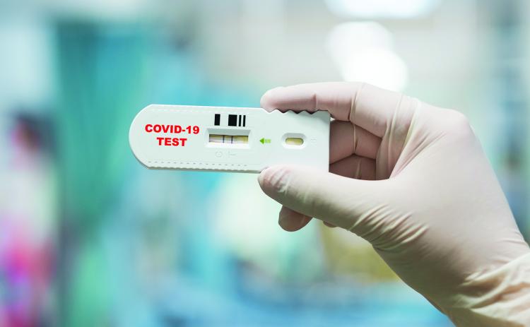 A generic photo of a sample COVID-19 test.