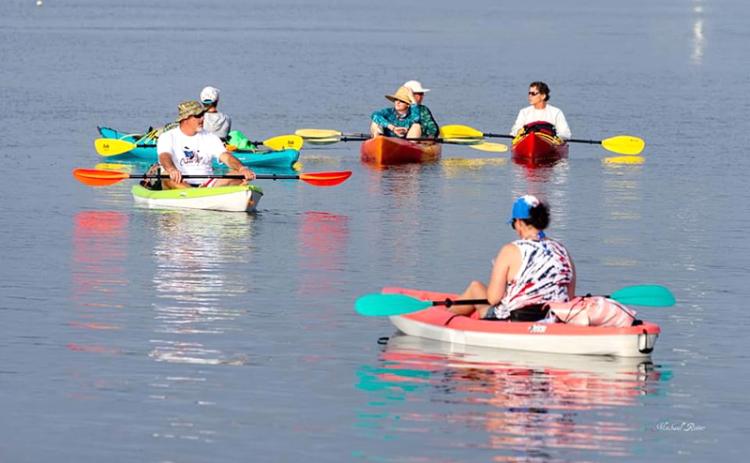 Participants hit the water in St. Marys Saturday morning for the Paddle for Veterans. SPECIAL PHOTO