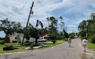 The tornado entered St. Marys along Norris Street, which suffered significant residential and tree damage.