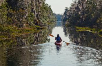 Kayaking through Okefenokee Swamp (photo courtesy of Explore Georgia)
