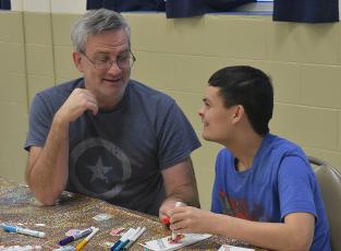 Thomas and Robert Maceluch enjoy a Special Steps activity. 