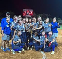 Camden Middle celebrated a conference softball title last Thursday by edging Jane Macon Middle in Brunswick. (Submitted photo)