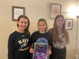 Eden Ross, Tinsley Griffis and Gracelyn George served on staff of Camden Middle School’s new literary magazine, “Constellations.”