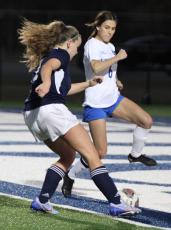 Georgia McCarver (pictured from an earlier match) scored two goals against Bradwell and another against Colquitt. (Andy Diffenderfer, Tribune & Georgian)