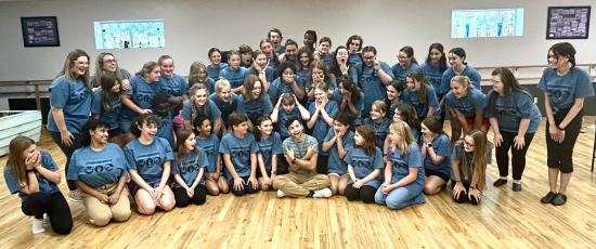 Broadway performer Danny Quadrino visits with Saltwater Performing Arts’ Mainstage Troup, which is preparing for “The Little Mermaid.”