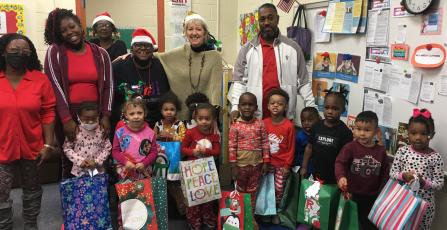 The Robert S. Abbott Race Unity Institute and Women United International provided pajamas and books for 87 children enrolled in the Camden Head Start program in Woodbine.