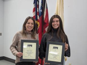 Amelia Acosta, right, was named the Kiwanis Club of St. Marys STAR Student. With Acosta is her STAR Teacher selection, Kristen Suddath.