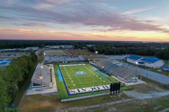 The Camden County Public Service Authority voted 5-2 to give Chris Gilman Stadium, and the baseball and softball fields off Wildcat Drive, to Camden County Schools. (Michael Lewis Aerial Photography)