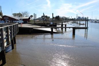 The southern basin of the Fernandina Harbor Marina is silted, making it impossible for boats to maneuver in parts of the marina during low tide. Passero Associates says its plan for waterfront resiliency will help curb erosion and reduce the need for dredging in the marina. To view artist renderings of the proposed waterfront, visit the News-Leader’s Facebook page.