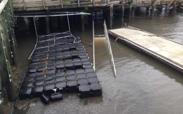 In October 2016, Hurricane Matthew caused major damage to the Fernandina Harbor Marina, much of which has been repaired. A damage assessment by Applied Technology & Management found Dock 1, a wave attenuator, was damaged beyond repair and needed to be replaced, but the Federal Emergency Management Agency is refuting that claim and wants to pay only for repairs. ROBERT FIEGE/NEWS-LEADER