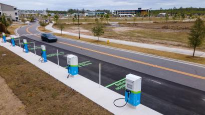 Florida Power & Light has installed electric vehicle charging port locations in three new areas, including in the Wildlight development in Yulee.