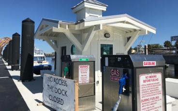 Cathy Chapman, administrative coordinator for the city, said fuel might not be available at the dock until next year. JULIA ROBERTS/NEWS-LEADER