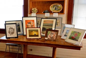 Art is displayed at the 2020 show. The next show is Jan. 30 and artists are encouraged to enter. 