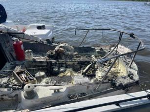 A fire Sunday morning resulted in damage to a sailboat in the Fernandina Harbor Marina. One person was injured in the fire.