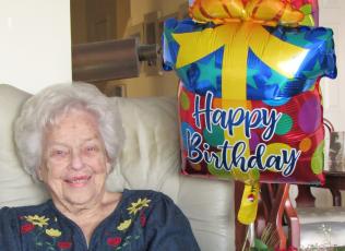 Nassau County Council on Aging member and Amelia Island resident Sally Spencer celebrates her 99th birthday at her home.