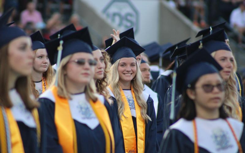 Camden County High School hosted its 2023 commencement ceremony on Friday night at Chris Gilman Stadium. A total of 557 seniors received diplomas, and nearly half of them were honor graduates. To view more photos, visit the Tribune & Georgian’s Facebook page.