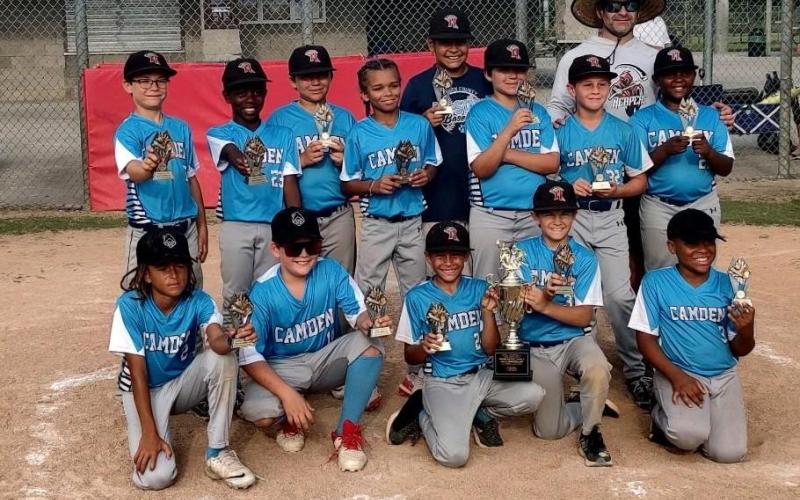 The Camden 10-year-old live pitch baseball team placed second in the district tournament in Brunswick. (Submitted photo)