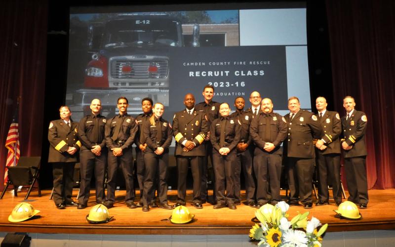 Camden County Fire Rescue added seven new firefighters to its force.