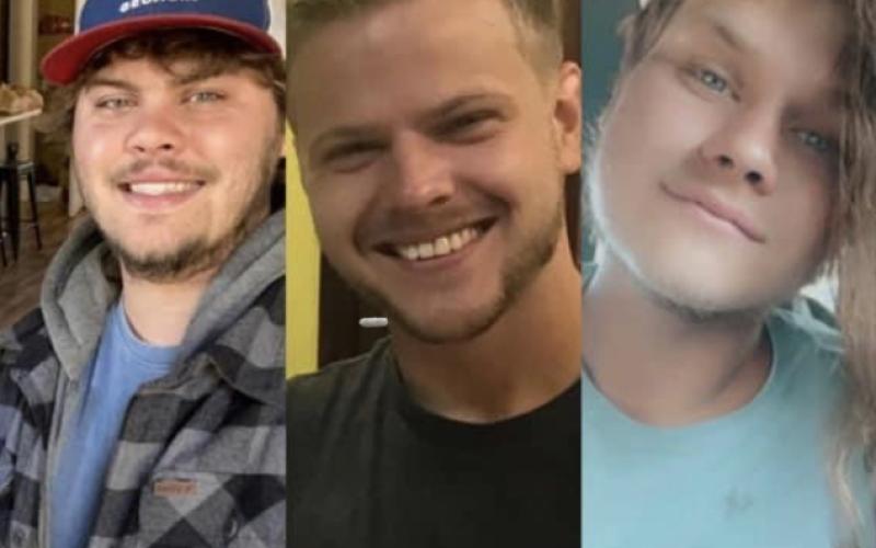 Christopher Tyler Barlow, from left, Caleb Wilkinson and Dalton Conway have been missing since October after the boat they were fishing on failed to return to Brunswick.
