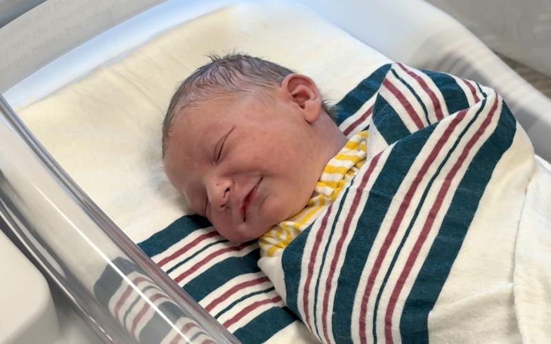 Flint Christopher Ryan Yax was the first baby born in Camden County in 2024.