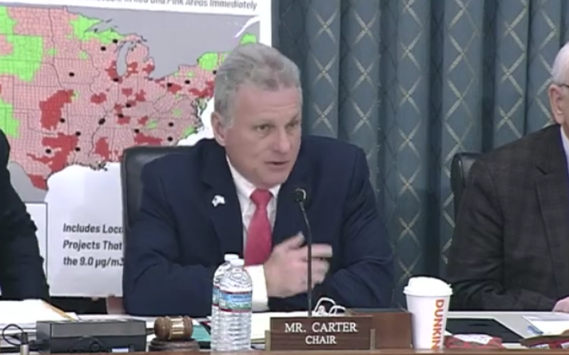 U.S. Rep. Buddy Carter, R-Pooler, leads a congressional subcommittee looking into the Biden administration’s new airborne particulate matter standards.
