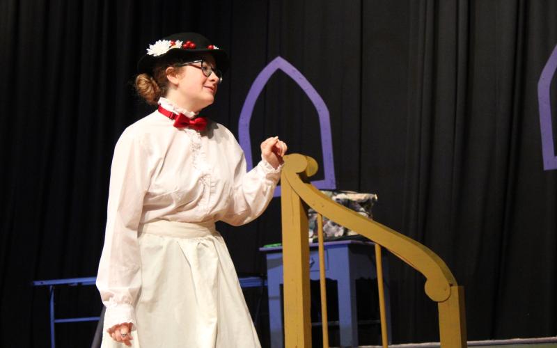 Amelia Creo plays Mary Poppins in the Camden County High School Fine Arts Department’s “Mary Poppins, the Musical,” which will be performed this month.