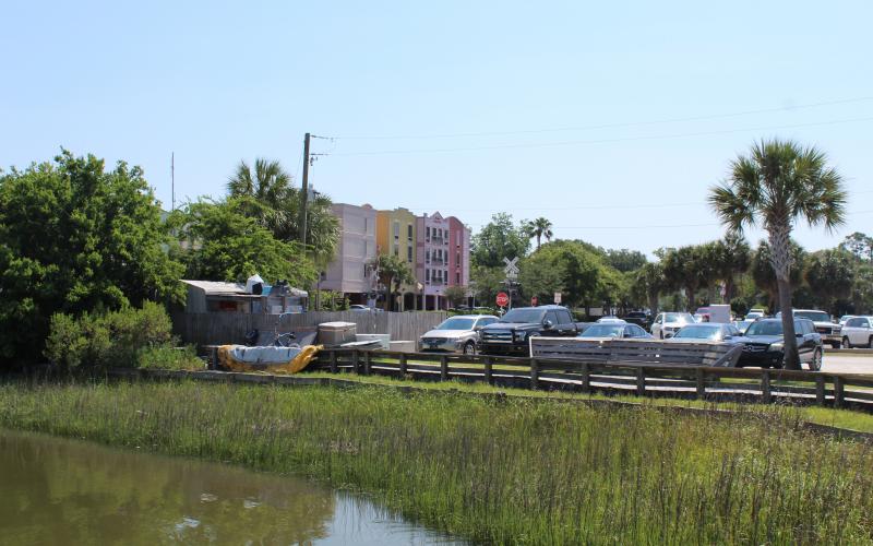 This spot just south of the boat ramp could become the home of Atlantic Seafood. The city of Fernandina Beach is working with a potential leaseholder to move a North Front Street building to the city-owned parcel.