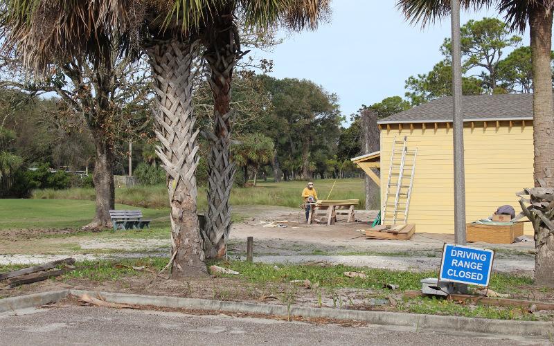 The driving range at the Fernandina Beach Golf Club is temporarily closed to facilitate construction of Toptracer, an arcade-type game. The city is hoping the $600,000 spent to build the facility will help the golf club become financially self-sustaining. JULIA ROBERTS/NEWS-LEADER
