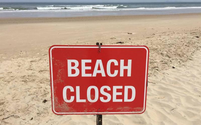 All public beaches on Amelia Island have been closed by order of the city of Fernandina Beach and Nassau County. COURTESY OF MIKE LEDNOVICH/SPECIAL