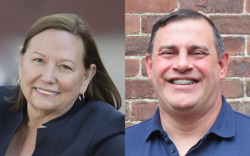 Genece Minshew and David Sturges will meet Dec. 8 in a runoff election for the Group 2 seat on the Fernandina Beach City Commission. FILE PHOTOS