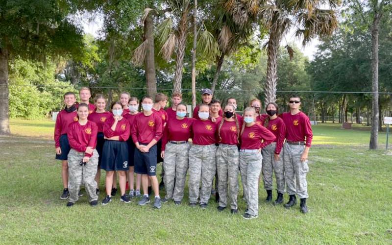 Thirty-one West Nassau High School Air Force JROTC compete in the annual “Bad to the Bone” event April 24. T