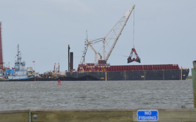 Federal dollars are funding a more than $4.3 million dredging project at the Port of Fernandina that will result in depths that will allow larger ships to visit the facility. JOHN SCHAFFNER/FOR THE NEWS-LEADER