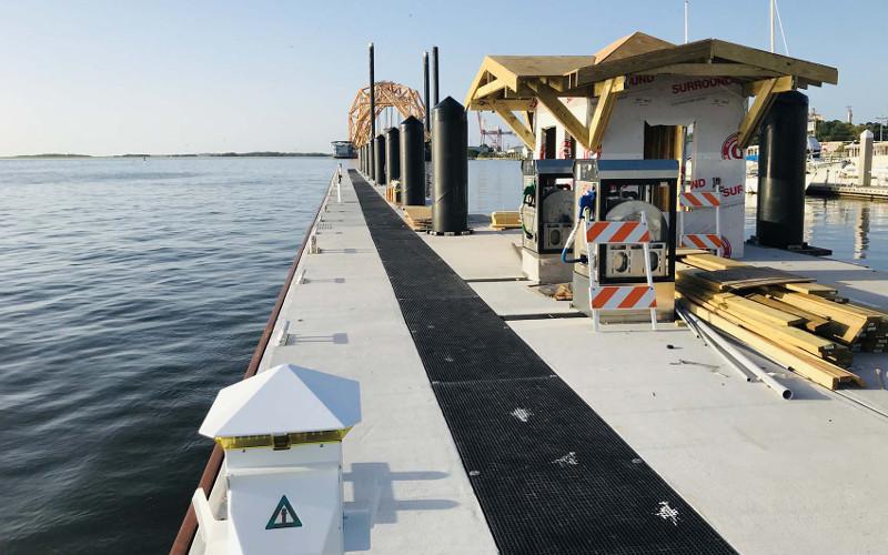 The Fernandina Harbor Marina is currently managed by Westrec Marinas. The fuel dock was damaged during Hurricane Matthew in 2016. A new fuel dock is under construction now. ROBERT FIEGE/NEWS-LEADER