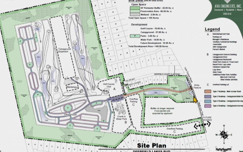 A map shows the 266-acre Planned Unit Development approved Monday by the Nassau County Board of County Commissioners. NASSAU COUNTY BOARD OF COUNTY COMMISSIONERS